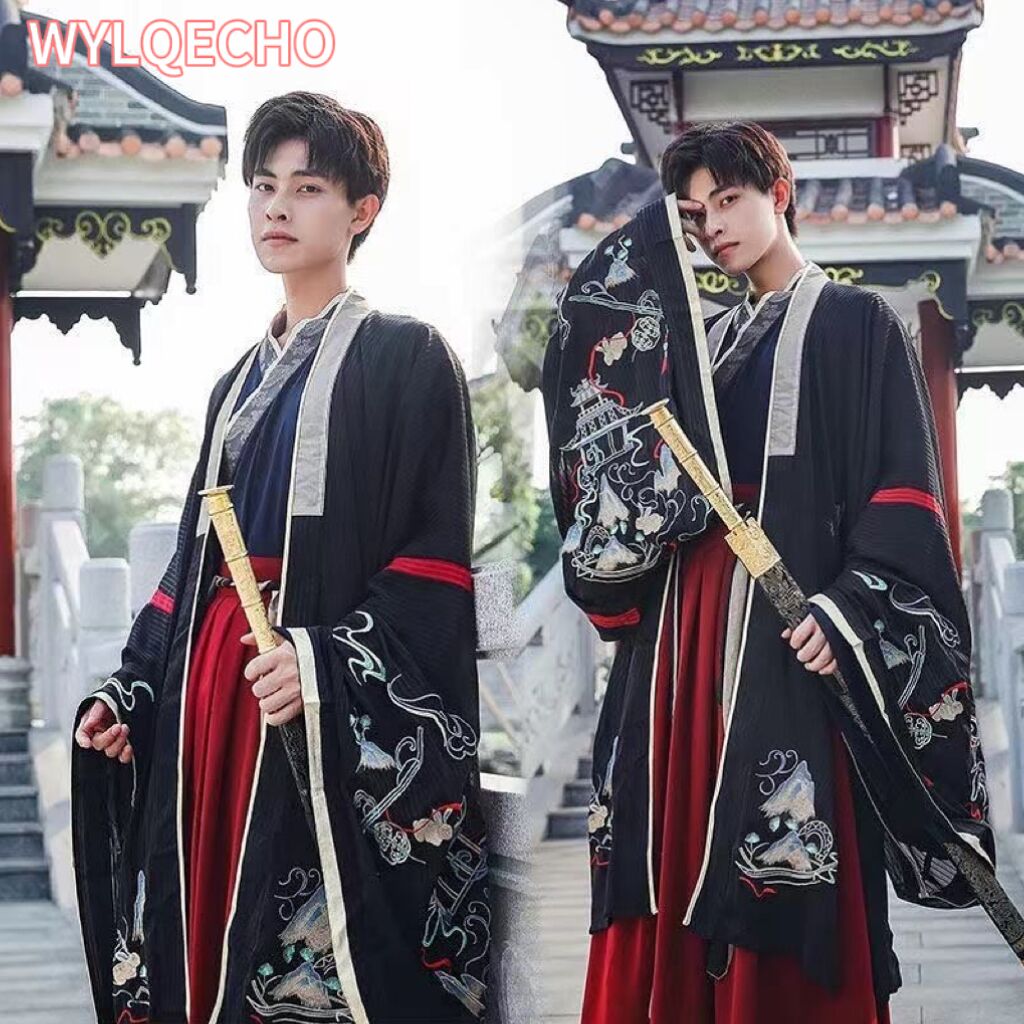 Robe Silk Women - Çin ipek elbise antik şövalye hanfu