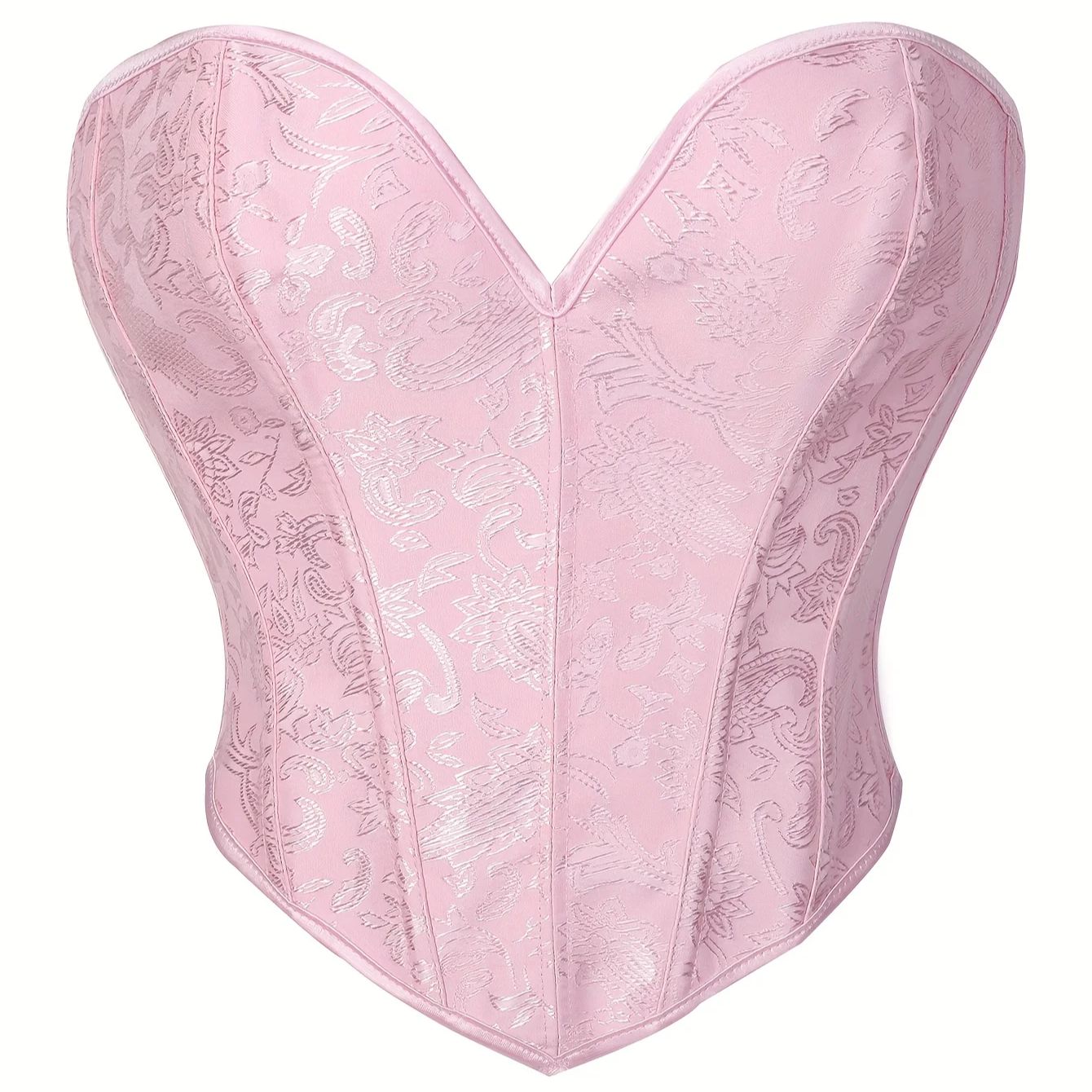 Strapless Bra Backless - Pembe Korse Gotik Viktorya Dönemi Kadın