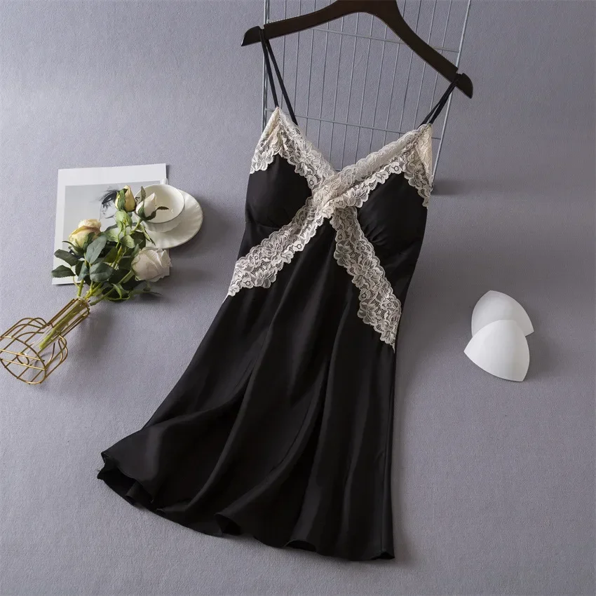 Babydoll Chemise Night - Kadın Seksi İç Giyim Saten Gecelik