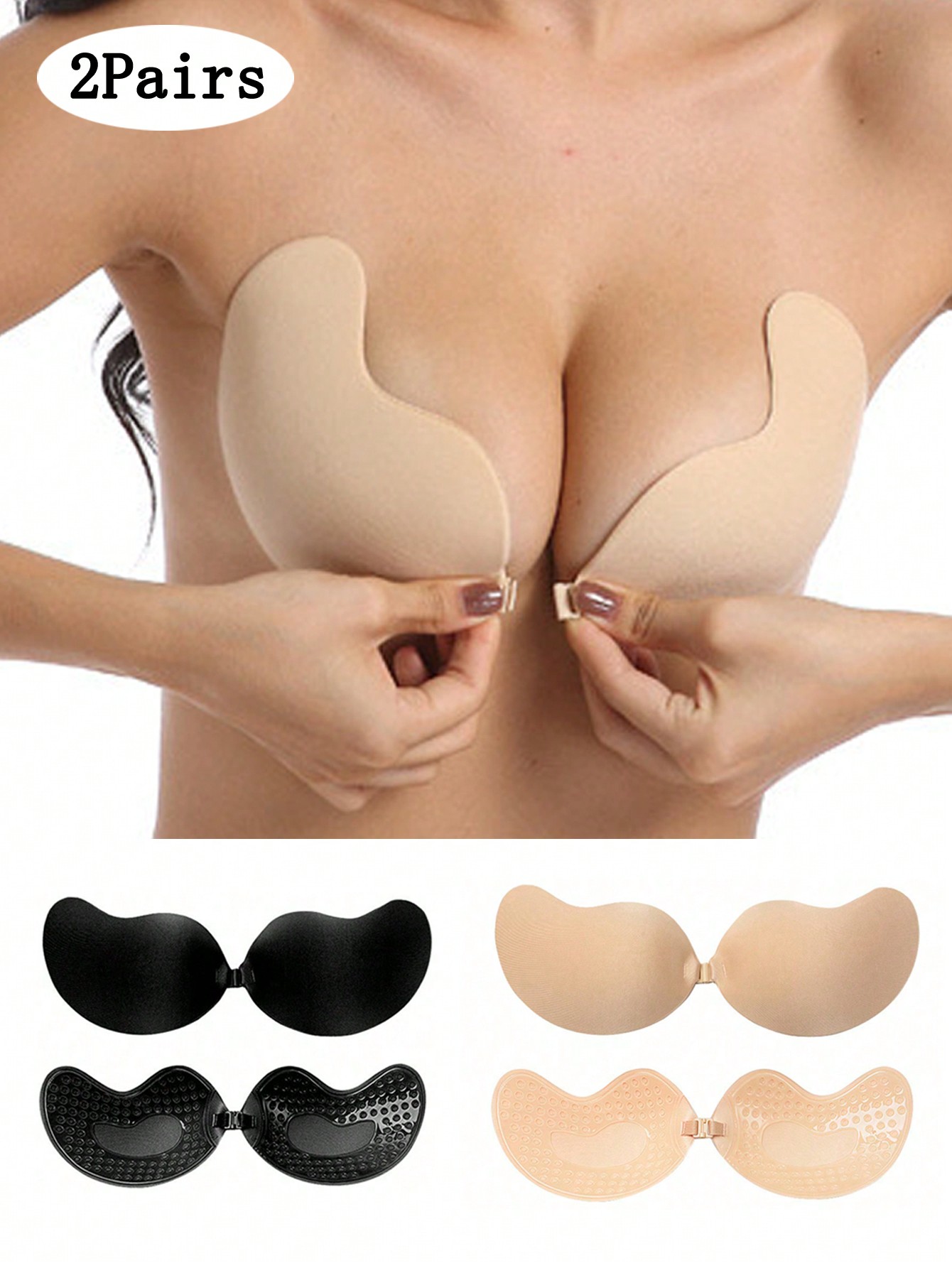 Push Up Bra Padded - 2'li Paket Kadınlar İçin Kendinden Yapışkanlı