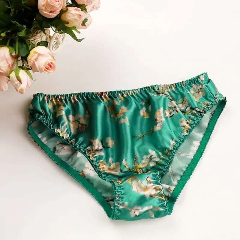Boyshort Underwear - Yazlık Çiçek Desenli Buz İpeği Erkek