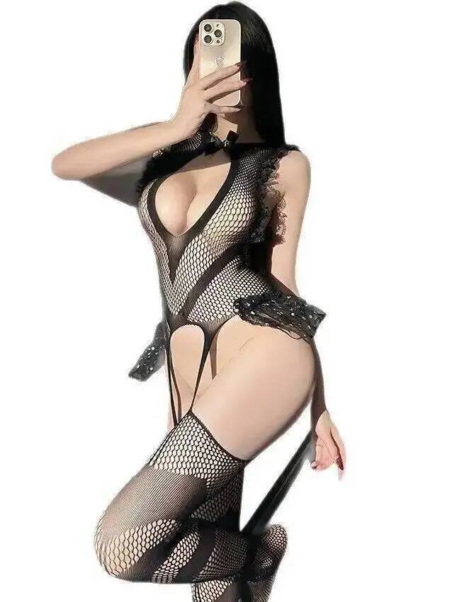 Seksi Dantel Trim Balık Ağı Bo - Bodystocking Fishnet incelemesi ve fiyatı