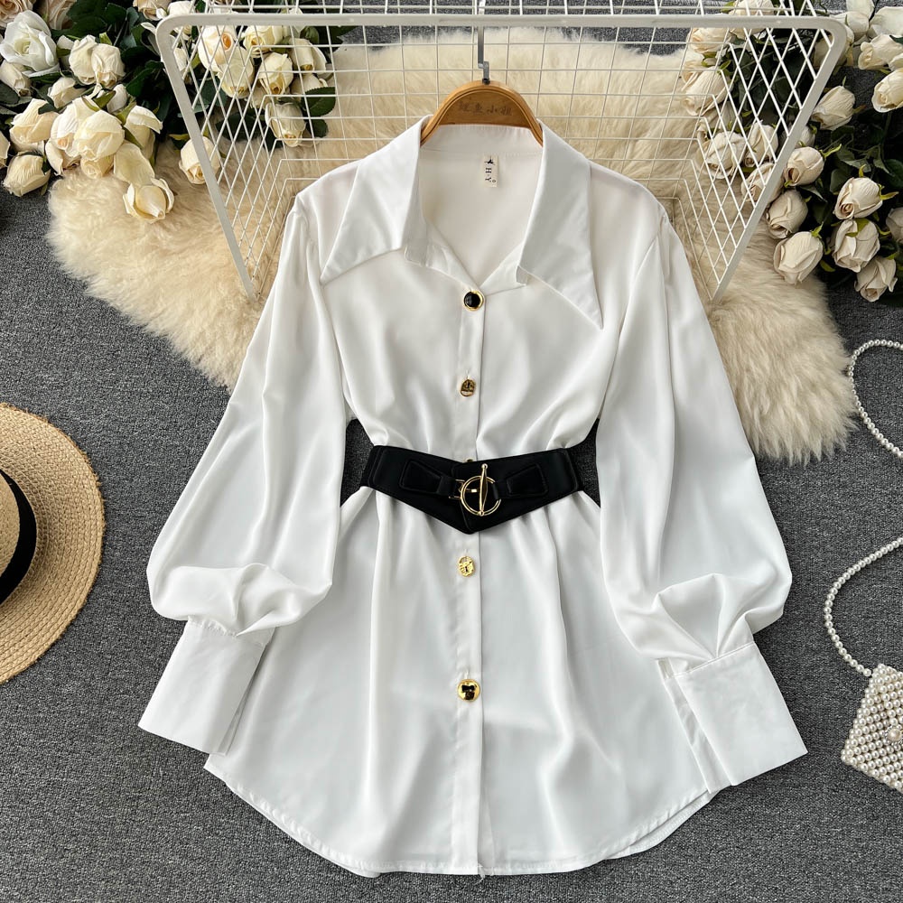 Ele Uzun Kollu Beyaz irt Dr Ka - Corset Waist Cinch incelemesi ve fiyatı
