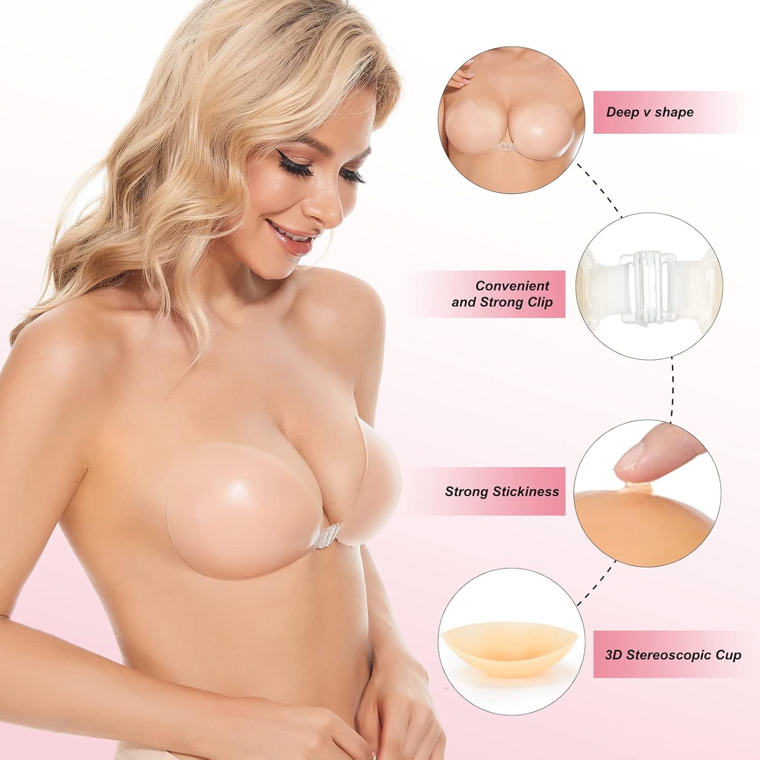 Yapışkanlı Sütyen Push Up Yapı - Silicone Bra Adhesive incelemesi ve fiyatı