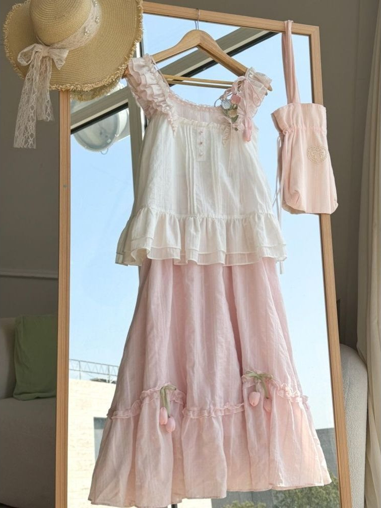 Tatlı Kawaii Fırfır Trim Lale  - Cami Top Lace incelemesi ve fiyatı